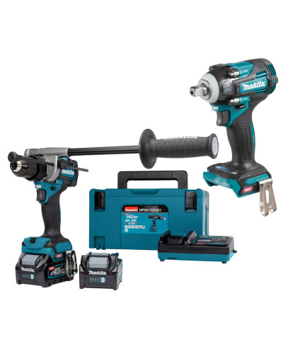 Makita SET-TW005GZ-0224 | Набір Makita XGT гайкокрут TW005GZ + ударний дриль-шурупокрут HP001GD201