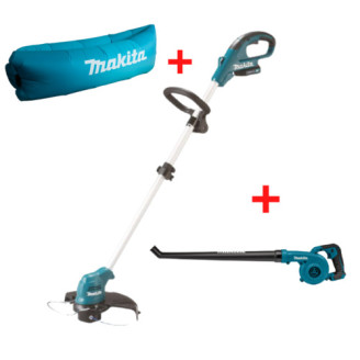 Makita SOFA-UR100UB-R | Набір Акумуляторний триммер MAKITA UR100DWAE + Акумуляторна воздуходувка UB101DZ 