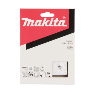 Набір білого шліфувального паперу 114х102 мм К40 6 отворів (10 шт.) Makita P-35807