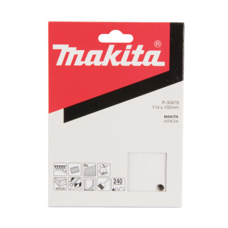 Набір білого шліфувального паперу 114х102 мм К240 6 отворів (10 шт.) Makita P-35879