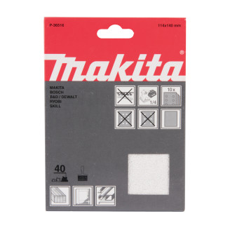 Набір білого шліфувального паперу 114х140 мм К40 (10 шт.) Makita P-36516