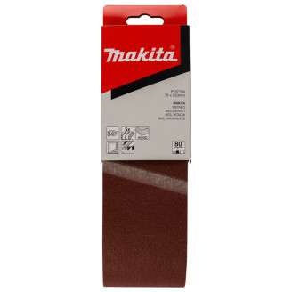 Makita P-37194 | Набір шліфувальних стрічок 76х533 мм К80 (5 шт.) Makita P-37194
