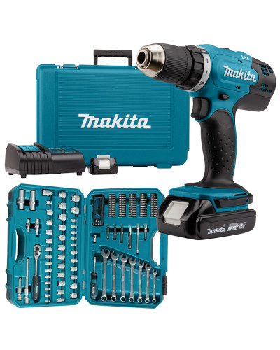 Makita SET-DDF453SYE-0823 | Набір акумуляторний дриль-шурупокрут Makita LXT DDF453SYE та набір ручного інструменту E-06616