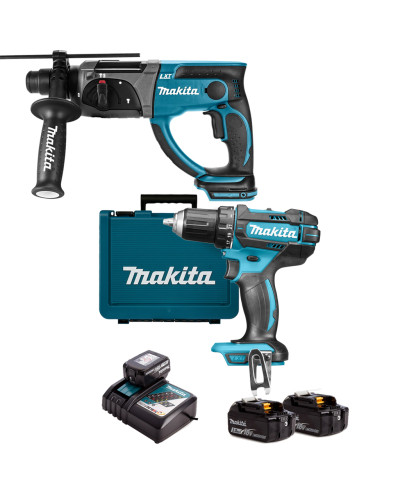 Makita SET-DDF482RFE3-0824 | Набір інструментів Makita LXT дриль-шурупокрут DDF482RFE3 та перфоратор DHR202Z