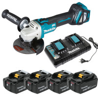 Набор DGA511Z+Набор аккумуляторов Makita LXT (4xBL1850B, DC18RD, Makpac3) SET-DGA511Z-0125