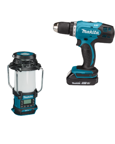 Makita SET-DMR057-0624 | Набор аккумуляторного инструмента Makita LXT фонарь DMR057 + дрель-шуруповерт DDF453SYX5