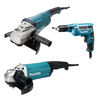 Makita SET-GA9082-0524 | Набір інструментів Makita  кутові шліфмашини GA9020 + GA9082 та дриль DP2011, SET-GA9082-0524