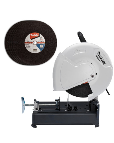 Makita SET-M2402-0824 | Відрізна шліфмашина MAKITA MT M2402 з набором відрізних дисків B-10665-5