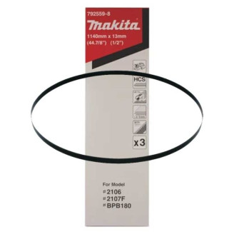 Makita 792559-8 | Набор режущих полотен с угл. нерж. стали Makita 1140х13 мм, 18 зуб, (3 шт), 792559-8
