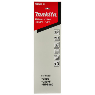 Набор режущих полотен из углов, нерж, стали Makita 1140х13 мм, 14 зуб, (3 шт), 792560-3