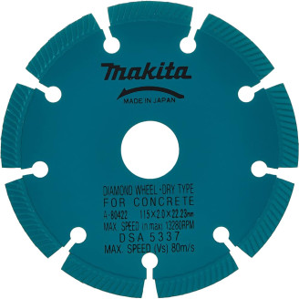 Makita A-80422 | Алмазний відрізний диск Makita  по бетону 115х22,23х2 мм, A-80422