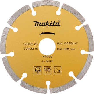 Makita A-84115 | Алмазний диск по бетону Makita сегмент золот. 125х22,23 (20) мм, A-84115