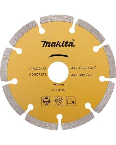 Makita A-84115 | Алмазный диск по бетону Makita сегмент золот. 125х22,23/20х1,9 мм, A-84115