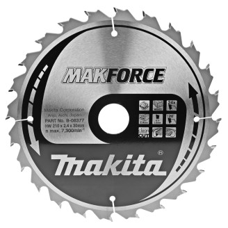 Makita B-08377 | B-08377 MAKITA Пиляльний диск MAK Force по дереву 210x30 мм 24 зуб