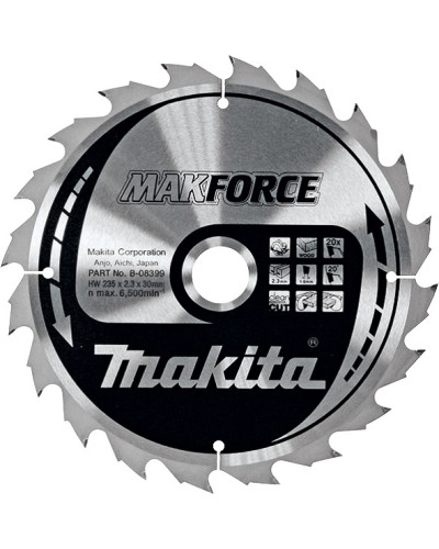 Makita B-08523 | Пиляльний диск MAK Force по дереву 235x30 мм 40 зуб