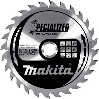 Makita B-09282 | Пильный диск по древесине для погружных пил Makita SPECIALIZED 165x20 мм 28 зуб B-09282