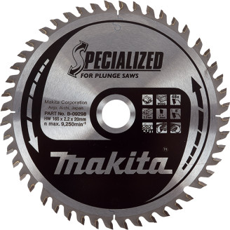 Makita B-09298 | B-09298 MAKITA  Пиляльний диск по деревині  для заглибних пил SPECIALIZED 165x20 мм 48 зуб