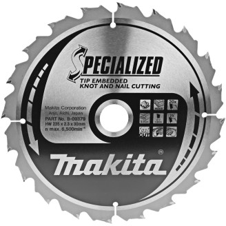 Makita B-09379 | B-09379 MAKITA Пиляльний диск для деревини з цвяхами SPECIALIZED 235x30 мм 16 зуб