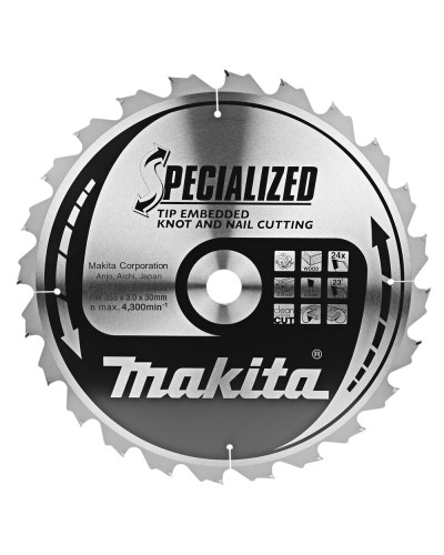Makita B-09385 | B-09385 MAKITA Пиляльний диск для деревини з цвяхами SPECIALIZED 355x30 мм 24 зуб