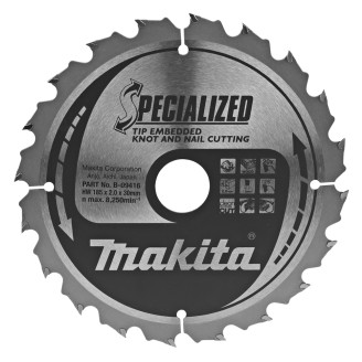 Makita B-09416 | B-09416 MAKITA Пиляльний диск для деревини з цвяхами SPECIALIZED 185x30 мм 20 зуб