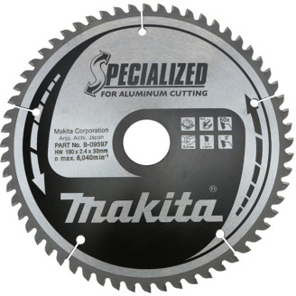 Makita B-09597 | B-09597 MAKITA Пиляльний диск по алюмінію 190х30 мм 60 зубів