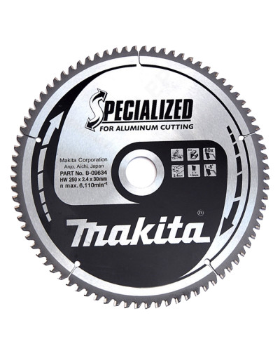 Makita B-09634 | B-09634 MAKITA Пиляльний диск по алюмінію 250х30 мм, 80 зубів