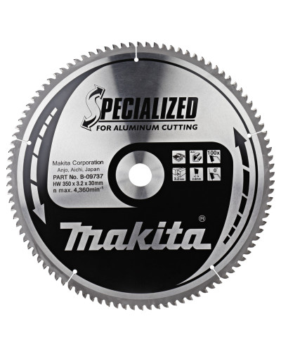 Makita B-09737 | B-09737 MAKITA Пиляльний диск по алюмінію 350х30 мм, 100 зубів