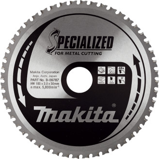 Makita B-09787 | B-09787 Пиляльний диск по сталі SPECIALIZED 185x30 мм 48 зуб