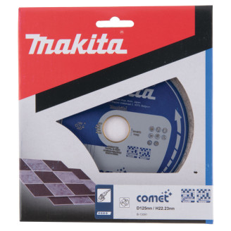 Makita B-13091 | Алмазний диск по плитці Makita COMET суцільний 125х22.23/20 мм, B-13091