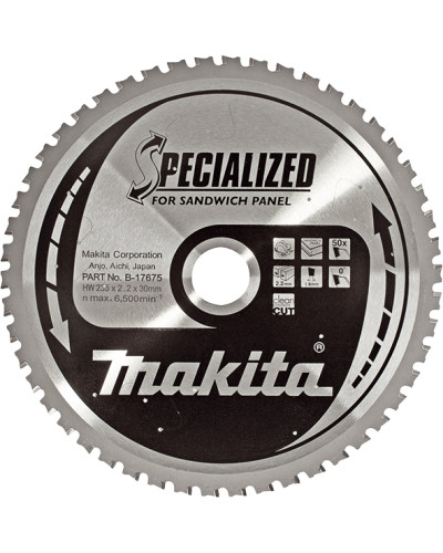 Makita B-17675 | B-17675 MAKITA Пиляльний диск по сендвіч-панелям 235х30 мм, 50 зубів