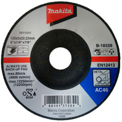 Гибкий шлифовальный диск по металлу Makita  46Т, 125х22.23х3 мм, B-18328