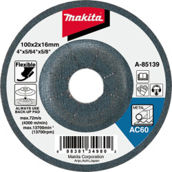 Гибкий шлифовальный диск по металлу Makita 60Т, 125х22.23х3 мм, B-18334