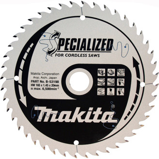Makita B-53198 | B-53198 MAKITA  Пиляльний диск для занурювальних пил SPECIALIZED 165x20 мм 44 зуб