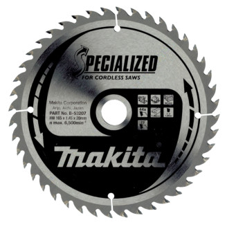 Makita B-53207 | B-53207 MAKITA Пиляльний диск по деревині для акум,пил SPECIALIZED 165x20 мм 44 зуб
