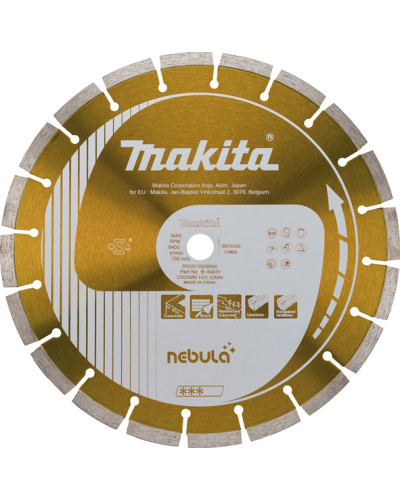 Makita B-54069 | Алмазний диск по бетону сегмент Makita NEBULA 400х25.4 / 20 х3 мм, B-54069