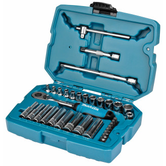 Набір головок з тріскачкою  Makita 1/4", 34 шт, B-65567