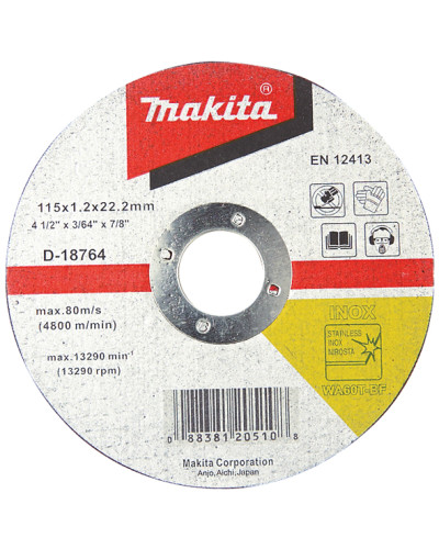 Makita D-18845 | Отрезной диск тонкий для нержавеющей стали изогнутый MAKITA 36T, 230х22.23х2, D-18845