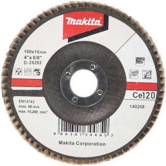 Makita D-28282 | Пелюстковий шліфувальний диск кутовий Makita Ce 120 100х16мм, D-28282