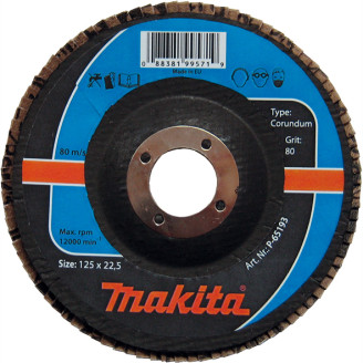 Makita P-65171 | Пелюстковий шліфувальний  диск для сталі корунд Makita K40 125х22.23 мм, P-65171