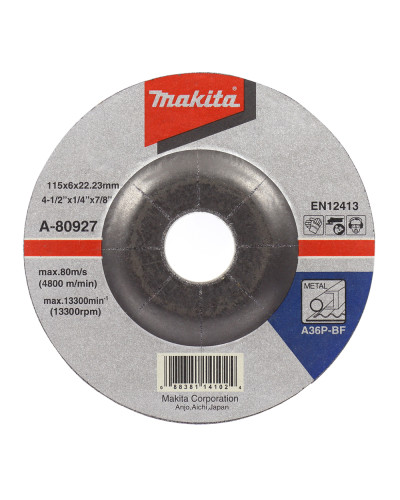 Makita A-80927 | Шлифовальный диск по металлу MAKITA, 115×636 P. A-80927