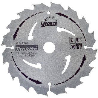 Makita a-89626 | Диск пиляльний по деревині Mforce 165х20 мм 16Т a-89626