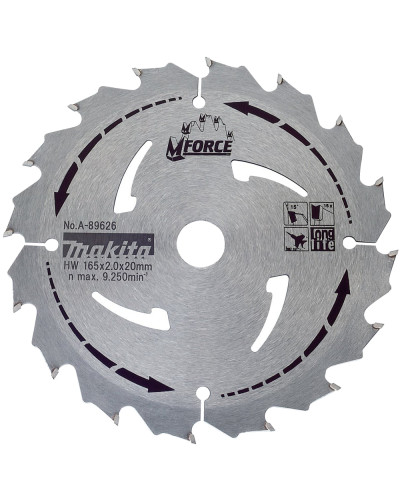 Makita a-89626 | Пильный диск по дереву Mforce 165×20 мм 16Т a-89626