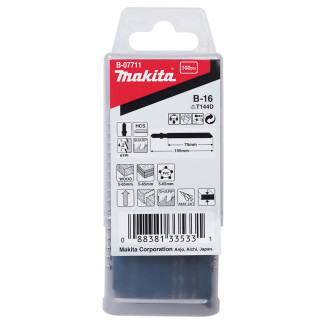 Makita b-07711 | Набір пилок HCS по дереву для швидкого пропилювання 75 мм (100 шт.) b-07711