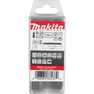 Makita b-07755 | Набір спеціальних пилок HCS для різних матеріалів 74 мм (100 шт.) b-07755