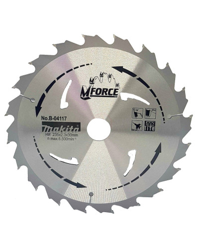 Makita b-04117 | Пильный диск по дереву MForce 235x30/25/16 мм 20Т b-04117