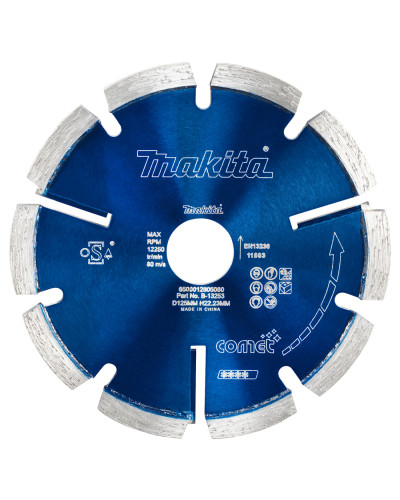 Makita b-13253 | Алмазный диск COMET для бетона, сегмент 125x22,23 мм, для сухой резки b-13253