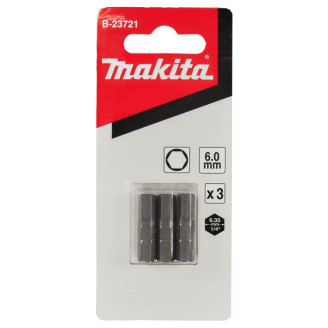 Makita B-23721 | Шестигранная бита MAKITA HEX 6,0  25 мм, 3 шт. B-23721