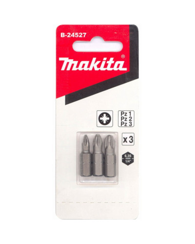Makita b-24527 | Биты PZ1, PZ2, PZ3 (3 шт.)