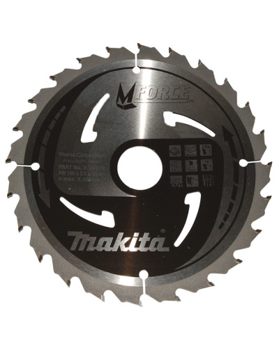 Makita b-32029 | Пильный диск по дереву MForce 180x30 мм 24Т b-32029