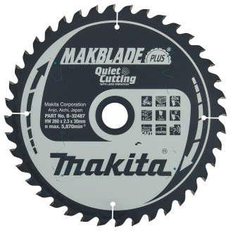 Makita b-32487 | Пильный диск по дереву MAKBlade PLUS 260x30 мм, 40 зубьев, b-32487